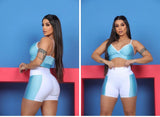 Blue short set