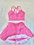 Pink short saia set