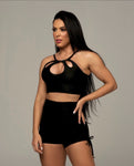 Black short set